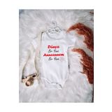 SPARKLY BABY ORGANİK %100 PAMUKLU ANNEANNEM BİR YANA BASKILI YENİ Bebek Body Çıtçıtlı Badi