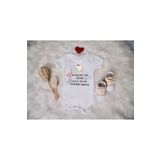 SPARKLY BABY ORGANİK %100 PAMUKLU ANNEM KAPMIŞ BASKILI YENİ Bebek Body Çıtçıtlı Badi
