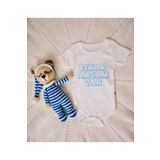 SPARKLY BABY ORGANİK %100 PAMUKLU BEKAR AMCAM VAR BASKILI Bebek Body Çıtçıtlı Badi
