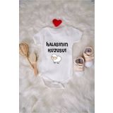 SPARKLY BABY ORGANİK %100 PAMUKLU HALASININ KUZUSU BASKILI Bebek Body Çıtçıtlı Badi