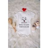 SPARKLY BABY ORGANİK %100 PAMUKLU MAAŞINI YEMEYE GELDİM BASKILI Bebek Body Çıtçıtlı Badi