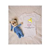 SPARKLY BABY ORGANİK %100 PAMUKLU TEYZE BASKILI Bebek Body Çıtçıtlı Badi