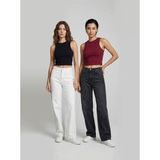 Sparrow Kadın 2'li Paket Slimfit Vücuda Oturan Halter Yaka Fitilli Crop Atlet - Bordo - Siyah