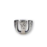 Sparta Küçük Mumluk Silver 21X15Cm Ak.Ja0031