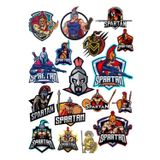 Spartan Savaşçı Sticker Set-3 17 Parça Telefon, Tablet, Defter, Laptop Sticker