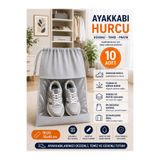 Spartek home textile 10 adet BÜZGÜLÜ PENCERELİ Ayakkabı Saklama Çantası/ Seyahat Hurcu/ Çok Amaçlı Dolap Çekmece Valiz Düzenleyici