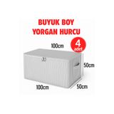 Spartek home textile 4- Adet ANTRASİT Çizgili Maxi Büyük Boy Yastık, Yorgan , Döşek Hurcu Desenli 100X50