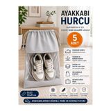 Spartek home textile 5 adet BÜZGÜLÜ PENCERELİ Ayakkabı Saklama Çantası/ Seyahat Hurcu/ Çok Amaçlı Dolap Çekmece Valiz Düzenleyici