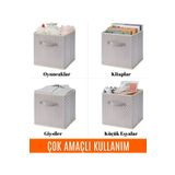 Spartek home textile puantiye desenli- Dolap Içi Çamaşır Oyuncak Düzenleyici Kapaksız Saklama Kutusu Organizer 30x30x30cm