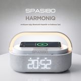 Spasibo Harmoniq Çok Fonksiyonlu Multimedya Istasyonu: Kablosuz Şarj, Bluetooth Hoparlör ve Ambiyans Aydınlatma - Beyaz