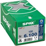 Spax Sunta Vidası 6 x 100 Mm 100 Adet Yarım Dişli Havşa Başlı Wırox Kaplama