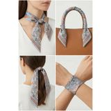 Spazio Twilly İnce Fular 88x5 cm GRİ
