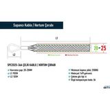 SPC2025-36A Çelik Kablo / Hortum Çorabı - Gümüş Grisi