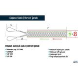 SPC2025-36B Çelik Kablo / Hortum Çorabı - Gümüş Grisi
