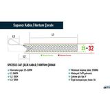 SPC2532-36F Çelik Kablo / Hortum Çorabı - Gümüş Grisi