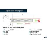 SPC4050-36F Çelik Kablo / Hortum Çorabı - Gümüş Grisi
