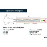 SPC5063-46B Çelik Kablo / Hortum Çorabı - Gümüş Grisi
