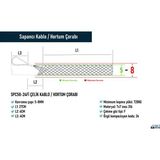 SPC58-24Fİ Çelik Kablo / Hortum Çorabı - Gümüş Grisi