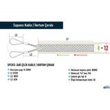 SPC812-26Bİ Çelik Kablo / Hortum Çorabı 316 Inox - Gümüş Grisi