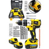 Spech Power 14.4 V 3Ah Bakır Sargı Metal Şanzuman 30 Parça Multi Set Hediyeli Çift Akülü Darbeli Matkap