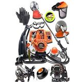 Spech Power 2.4 Hp Sırt Tipi Turbo Benzinli Ot Çalı Tırpanı Çim Biçme Tirpan Makinesi Canavar Başlık