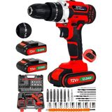 Spech Power 256VF 20 Ah Çift Titanyum Şanzuman Bakır Sargılı Çift Akülü Şarjlı Matkap