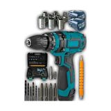Spech Power Alman Torq 58VOLT 12 Ah Otamatik Korumalı Çelik Şanzuman 2 Akülü Matkap Akülü Vidalama Şarjlı Matkap