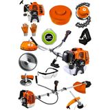 Spech Power Amerikan 1100 4x4 Yakıt Tasarrufu Turbo Motorlu Yan Tipi Benzinli Ot Çalı Çim Biçme Tırpanı Makinesi