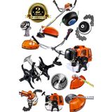 Spech Power Grayder Serii 2.4 Hp Turbo Benzinli Çapalı Yan Tipi Ot Çalı Çim Biçme Kesme Makinesi