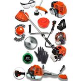 Spech Power Mlt U.s.a 14 Hp Yan Tipi Benzinli Motorlu Ot Cali Tirpani Cim Bicme Makinesi Tirpan