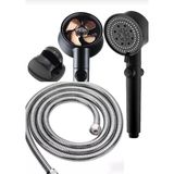 Spech Power Turbo Pervaneli 5 Fonksiyonlu Duş Başlığı Krom Duş Hortumu 150 cm ve Mafsal Set