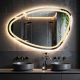 Speci Led'li Lazer Kumlamalı Lavabo & Banyo Aynası (Dokunmatik Sensörlü) günışığı led 100 x 65