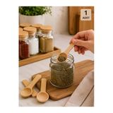Special Action 1 Adet Mini Bambu Baharat Tuz Şeker Kaşığı Ahşap Ölçü Ve Servis Kaşığı Kahve Kaşığı