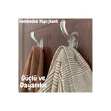 Special Action 1'li Kendinden Yapışkanlı Güçlü Slikon Yapışkanlı Şeffaf Askılık Kapı Arkası Mutfak Duvar Banyo Askı