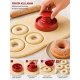 Special Action Donut Yapma Kalıbı Hamur Kesici Halka Şekil Verici Kek Çörek Pasta Aparatı Pratik