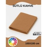 Special Action Metrelik Ince Keçe Kumaş Keçe 1 mm Aktivite Keçesi Renkli Keçe El Işi Keçesi 1 Metre (100CMX100CM) - Sütlü Kahve