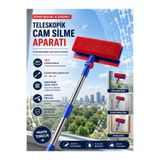 Special Action Oynar Başlıklı Teleskopik Camsil Mikrofiber Bezli Çekçek Cam Silme Aparatı Uzayabilen Pencere Duşakabin Sileceği