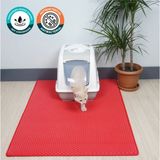 Special Matt (50X110 Cm) Kedi Tuvalet Önü Paspası Kedi Kumu Paspası Kedi Matı - 50 x 100 cm - Kırmızı