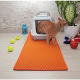 Special Matt (75X110 Cm) Kedi Tuvalet Önü Paspası Kedi Kumu Paspası Kedi Matı - 75 x 100 cm - Turuncu
