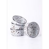 Speckles Emaye 4’lü kase Çerezlik, Kahvaltılık, Reçellik, Zeytinlik, Sunumluk Seti 8cm 200 ml