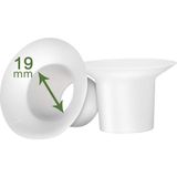 Spectra S1 S2 Için 19 mm Silikon Flanş Uçları, Medela Göğüs Pompası Kalkanları, Serbest Stil, Harmony, Sonata 24 mm Elastik Ucu Tünelini 19 Mm'ye Kada - Standart