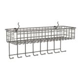 Spectrum Diversified Pegboard & Duvara Monte Raf Sepeti ve Kanca İstasyonu, 40,64 cm U X 14,0 cm G, Endüstriyel Gri