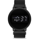 Spectrum Mıknatıslı Hasır Kordon Dijital Unisex Saat 41 mm Siyah Çelik Kasa Suya Dayanıklı