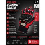 SPEED BİKER Babebiker Uzun 4 Mevsim Korumalı Eldiven Kırmızı Uzun - 2XL