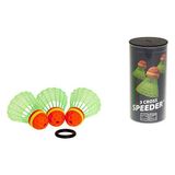 Speedminton Cross Speeder – 3'lü paket Speed Badminton/Crossminton dış mekan topu, rüzgar halkası dahil