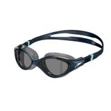 Speedo Biofuse 2.0 kadın yüzücü gözlüğü, kadınlar için tasarım, patentli ayar mekanizması, buğulanmaz, su geçirmez, rahat oturan yüzücü gözlüğü, gerçek lacivert/deniz mavisi, standart beden