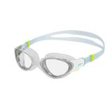 Speedo Biofuse 2.0 kadın yüzücü gözlüğü, kadınlar için tasarım, patentli ayar mekanizması, buğulanmaz, su geçirmez, rahat oturan yüzücü gözlüğü, şeffaf/beyaz/deniz mavisi, standart beden