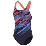 SPEEDO Digital Placement Splashback Kız Çocuk Mayo, renkli, 9-10 Yaş