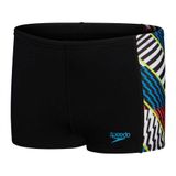 Speedo Erkek Çocuk Şort Mayosu, Digi Alov Panelli, Siyah/Kırmızı, 11-12 Yaş