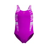 SPEEDO Hyperboom Splice Muscleback Kız Çocuk Yüzücü Mayosu, 13-14 Yaş, 8-00372918627, Pembe, Kız çocuk